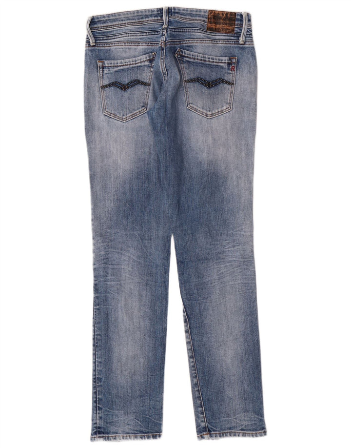 Replay Womens Slim Jeans W27 L30 Blue Cotton