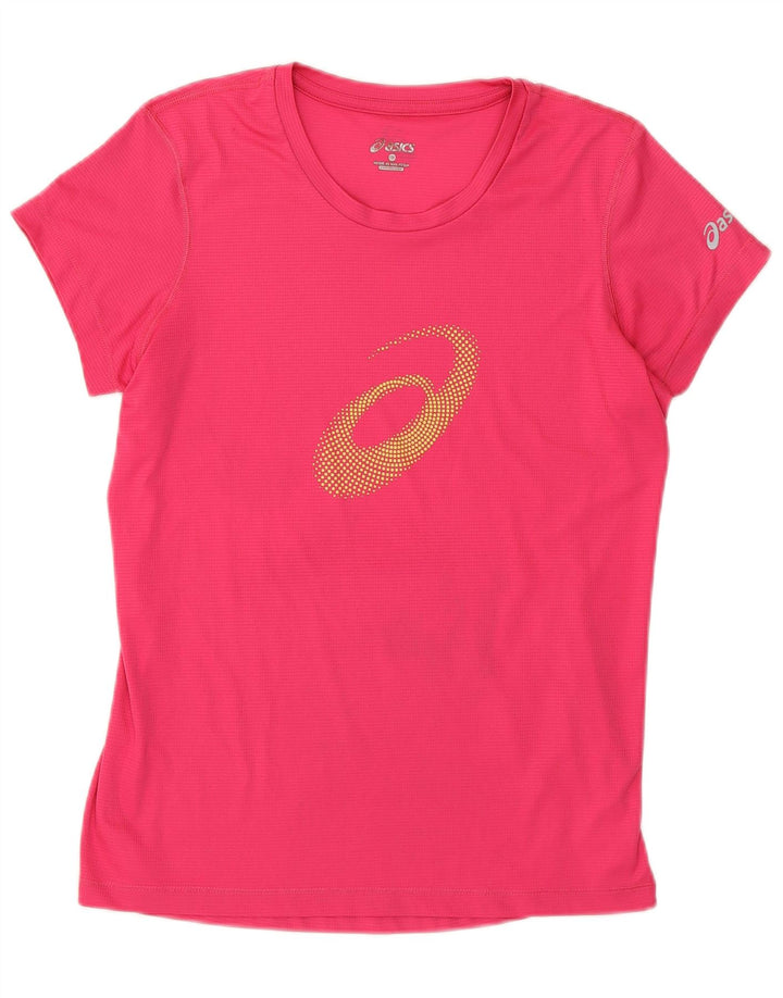 Maglietta grafica da donna Asics Top UK 10 Small Rosa