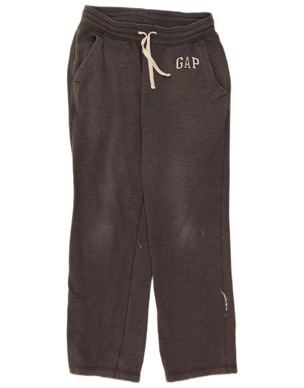 Gap Womens Graphic Tracksuit Trousers UK 14 Medium Grey Cotton
