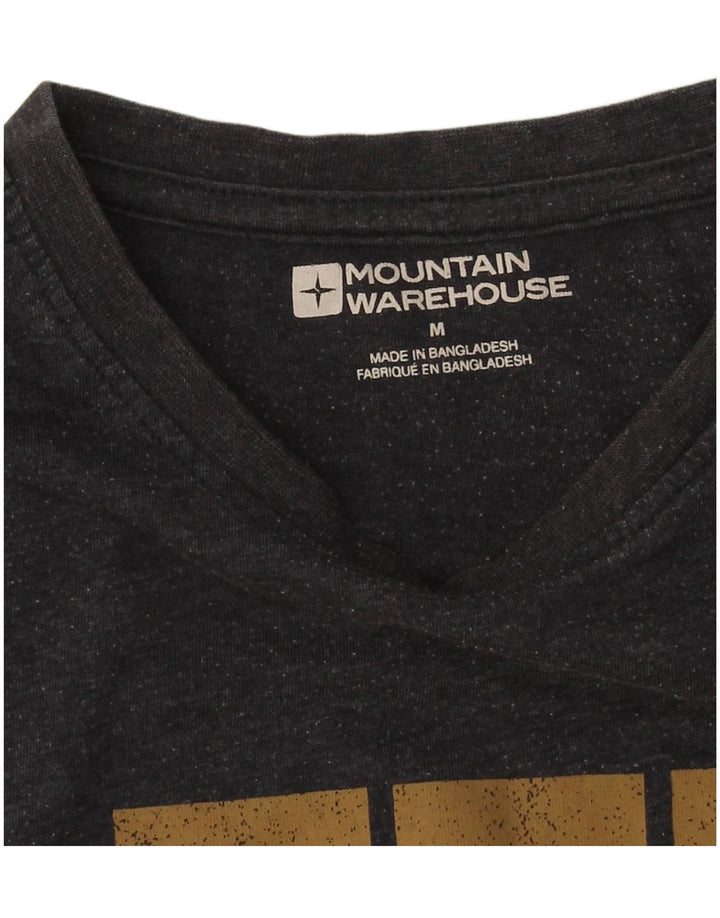 Mountain Warehouse Mens Graphic T-Shirt Top Medium Black Cotton