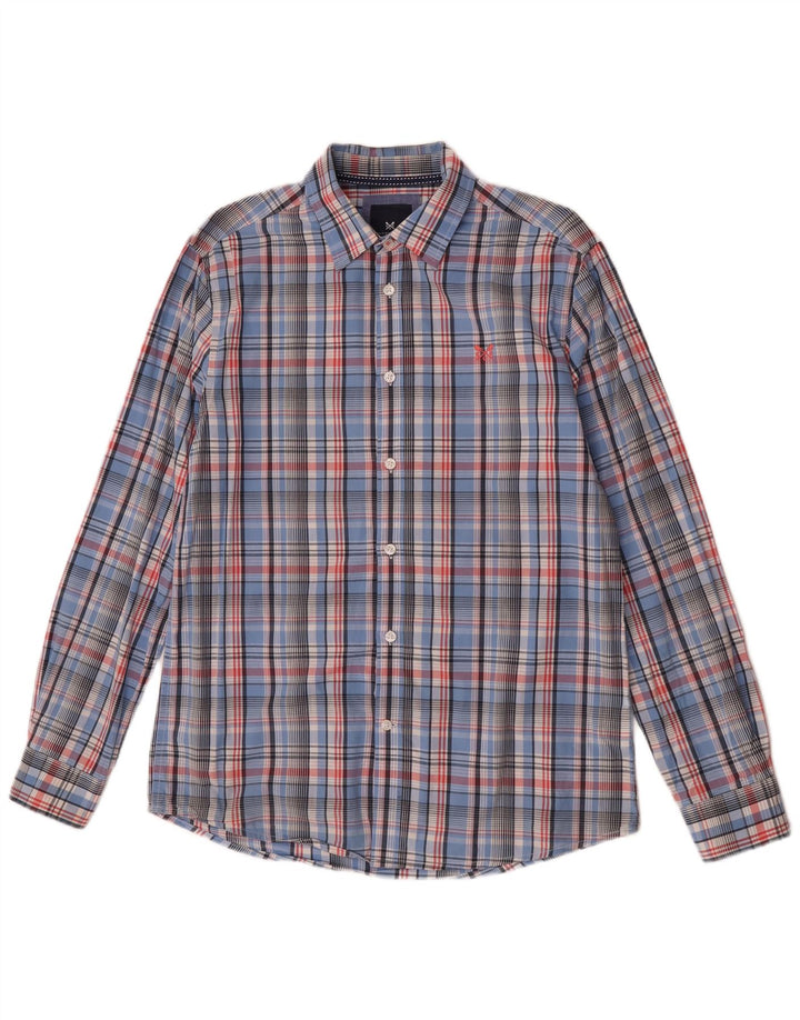 Crew Clothing Mens Classic Fit Shirt Small Blue Check Cotton