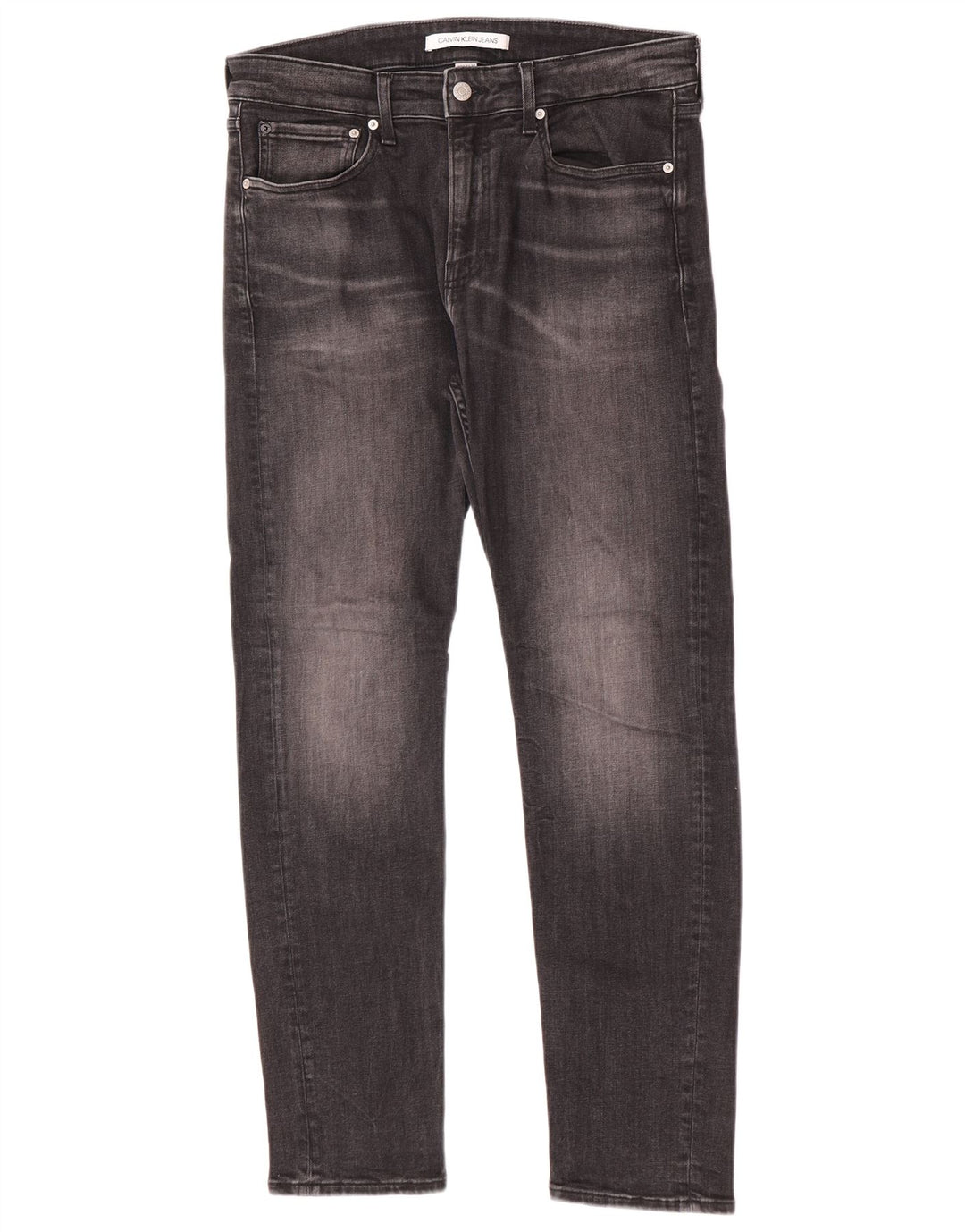 Jeans slim da uomo Calvin Klein W32 L30 cotone grigio