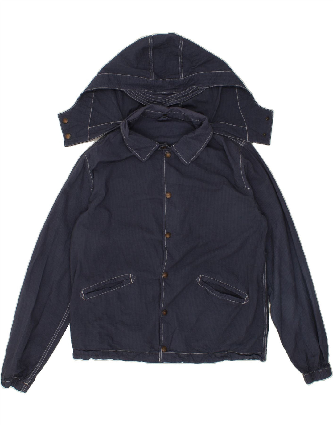 Giubbotto bomber con cappuccio da uomo VINTAGE IT 50 Large Blu Navy