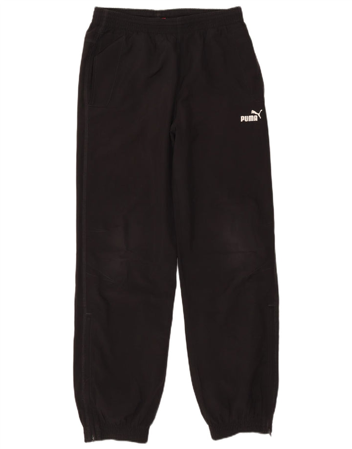 Puma Boys Graphic Tracksuit Trousers Joggers 13-14 Years Black Polyester