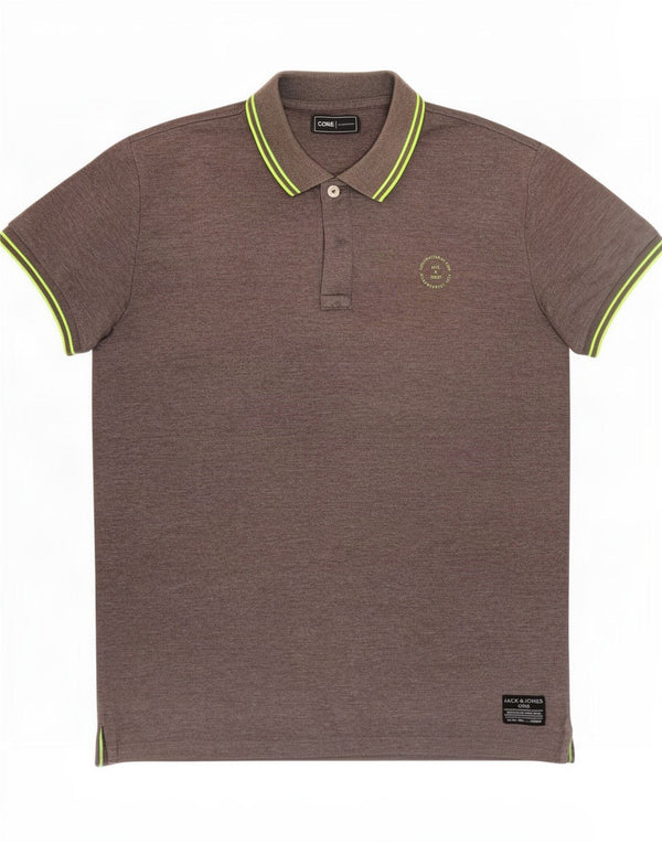 Jack & Jones Mens Polo Shirt Medium Grey Polyester