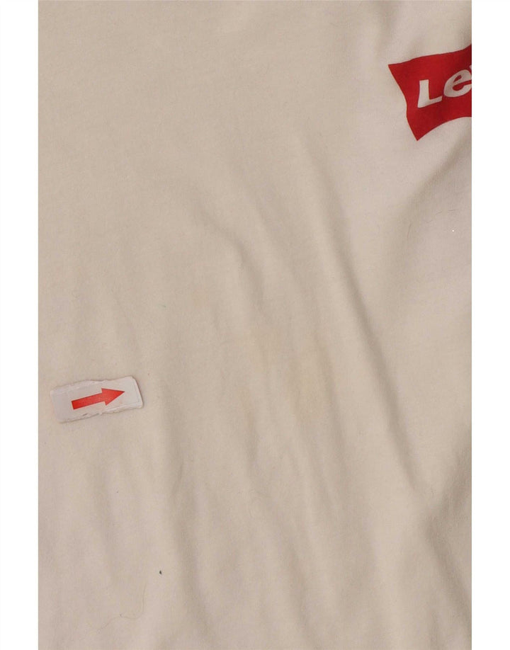 Levi's Womens T-Shirt Top UK 16 Large White Cotton