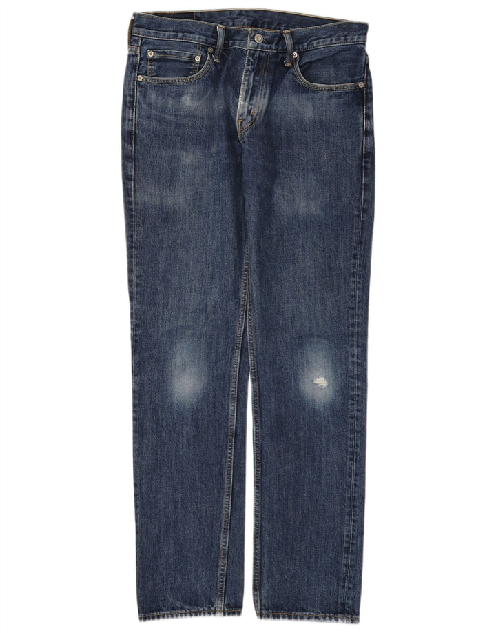 LEVI'S Mens 511 Distressed Slim Jeans W32 L29 Blue Cotton