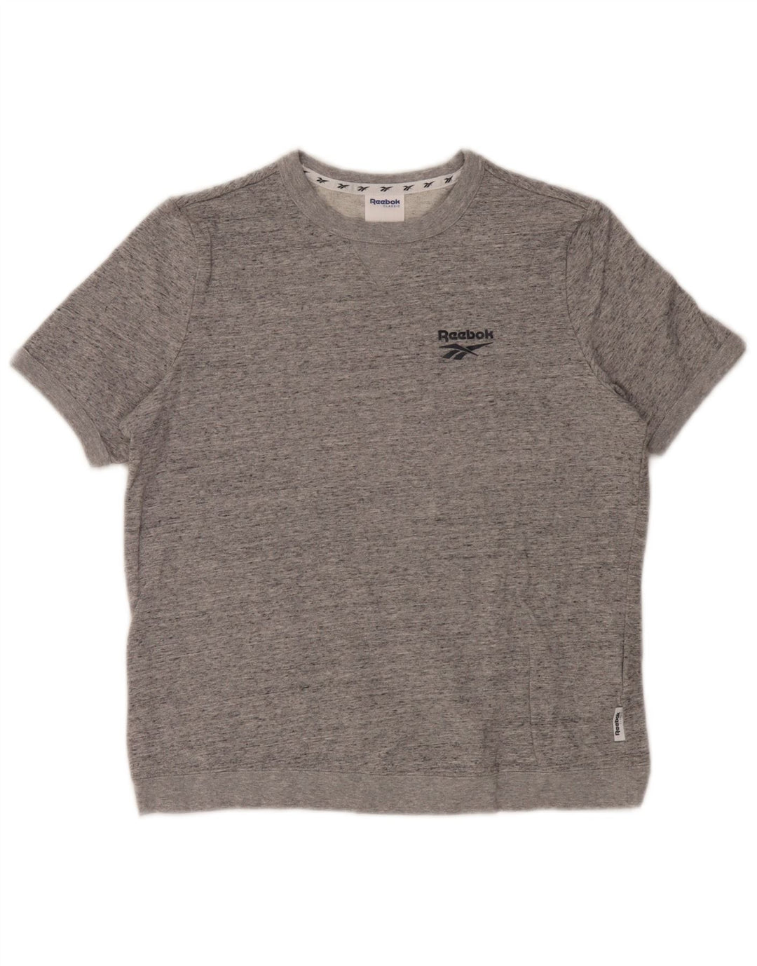 Reebok oversized T-shirt top til kvinder DK 8/10 Small Grey Flecked