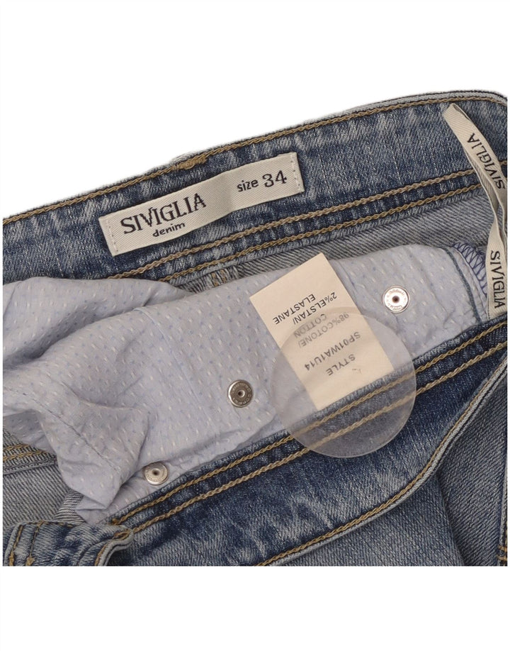 SIVIGLIA Womens Slim Jeans W34 L28 Blue Cotton
