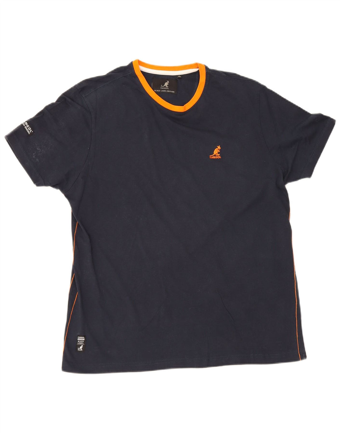 Kangol Mens T-Shirt Top XL Navy Blue Cotton
