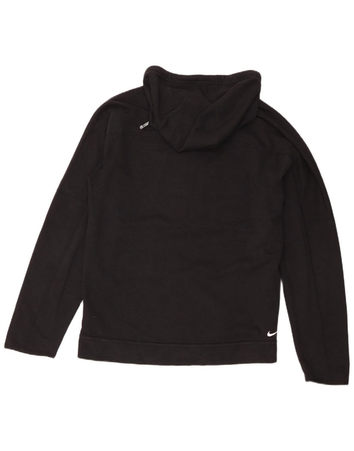 Nike Mens Dri Fit Graphic Hoodie Jumper Medium Black Cotton