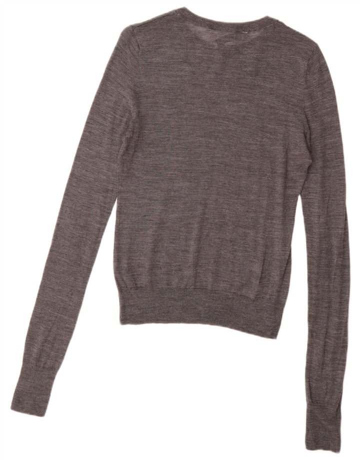 ZARA Womens Boat Neck Jumper Sweater UK 10 Small Grey