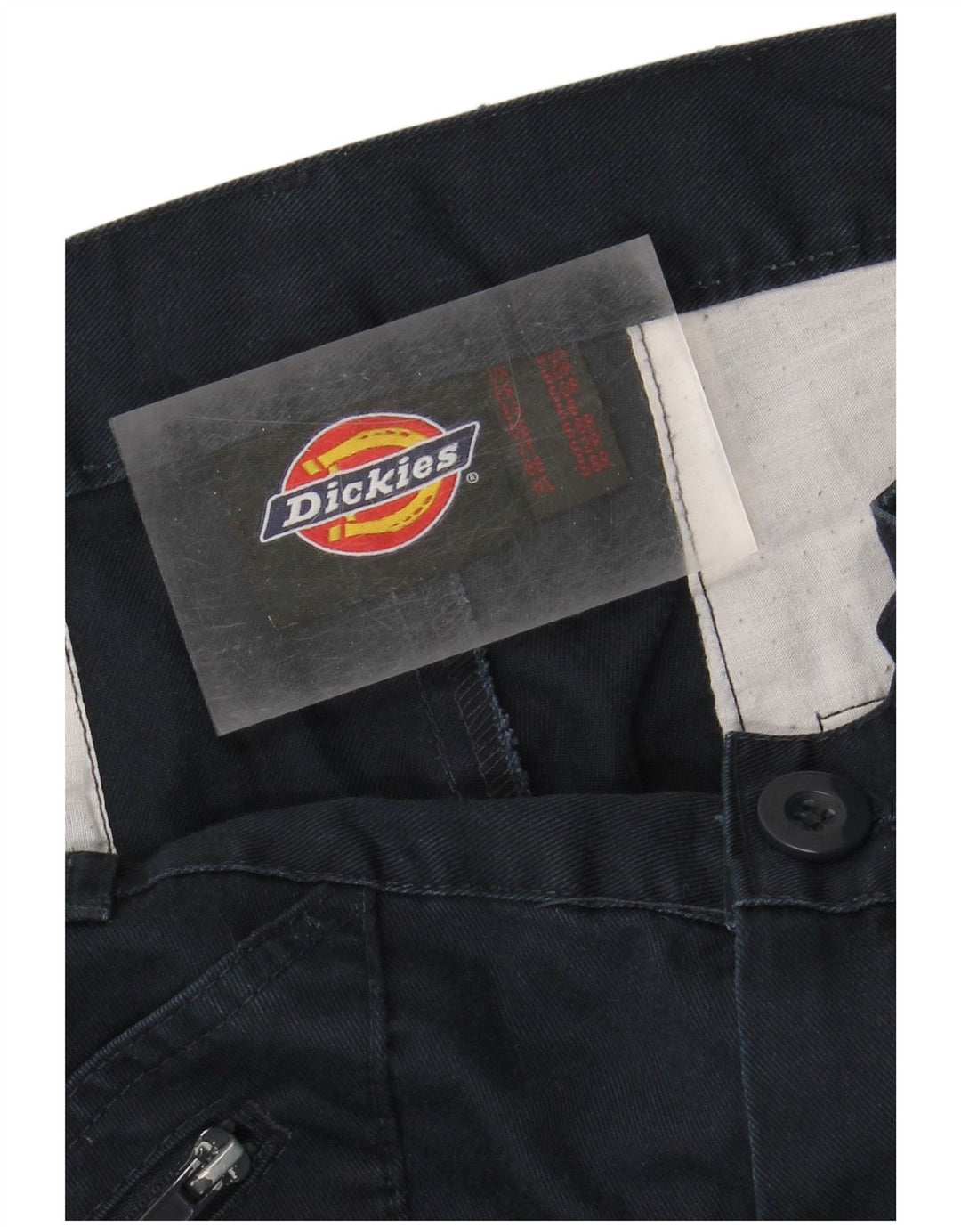 DICKIES Mens Straight Cargo Trousers  W40 L26 Navy Blue Polyester