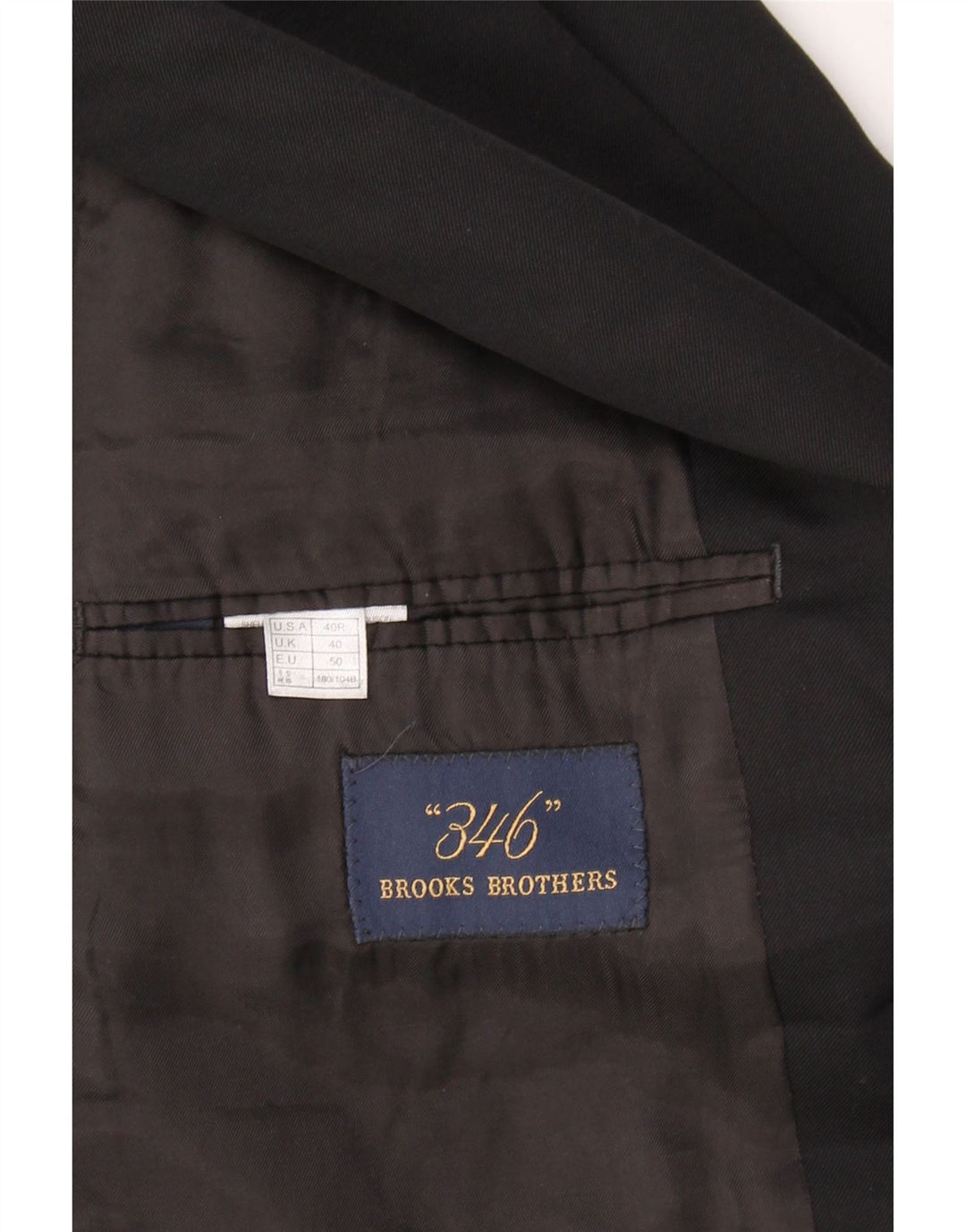 BROOKS BROTHERS Mens 346 2 Button Blazer Jacket UK 40 Large Black Vintage Brooks Brothers and Second-Hand Brooks Brothers from Messina Hembry 