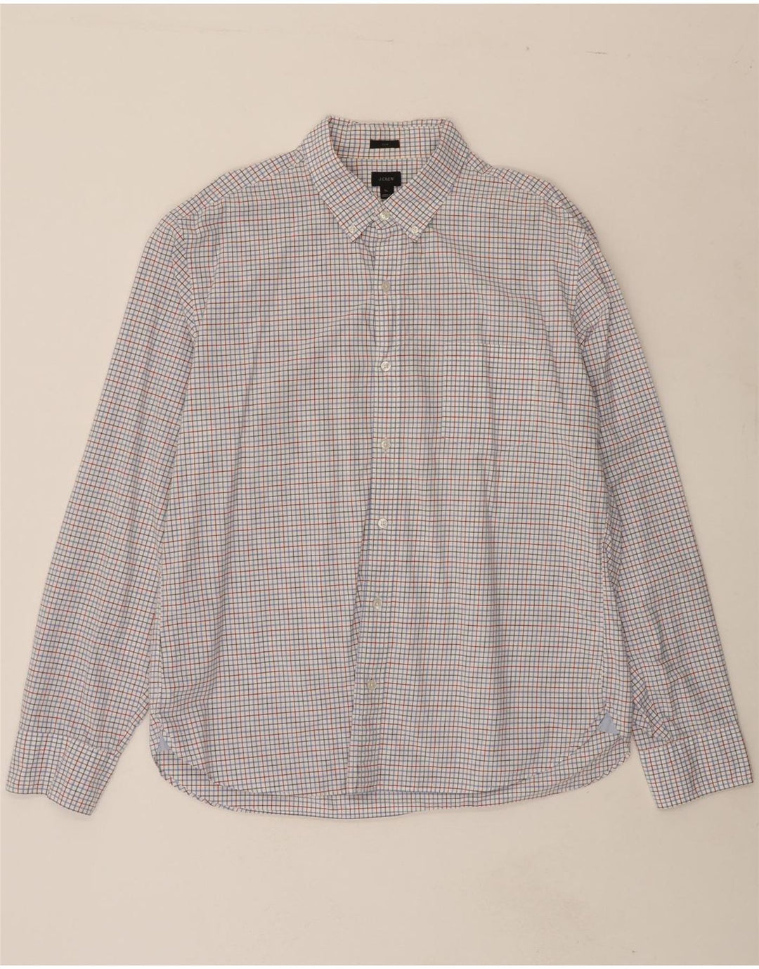 J. CREW Mens Slim Shirt XL White Check Cotton Vintage J. Crew and Second-Hand J. Crew from Messina Hembry 