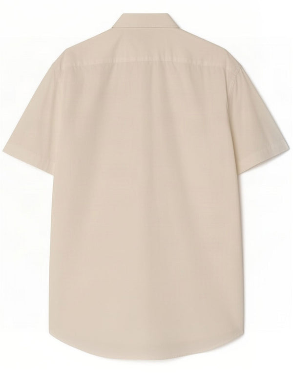 Coveri Chemise à manches courtes pour homme Taille 43/44 XL Blanc Coton