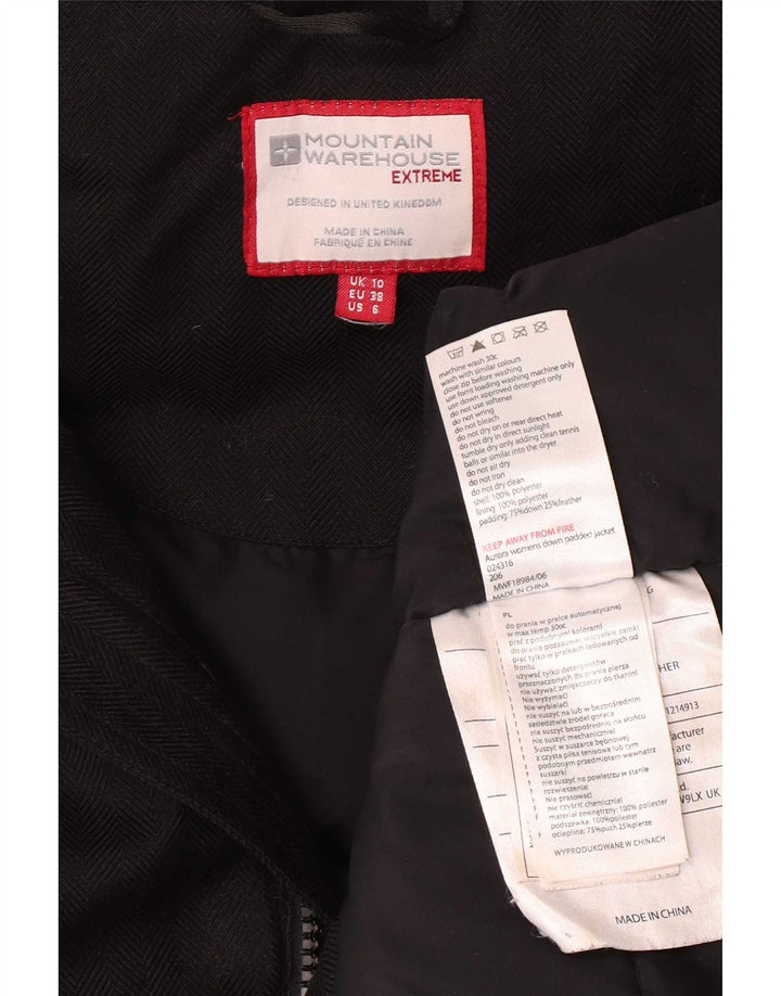 Mountain Warehouse Womens Hooded Padded Coat UK 10 Small Black Polyester