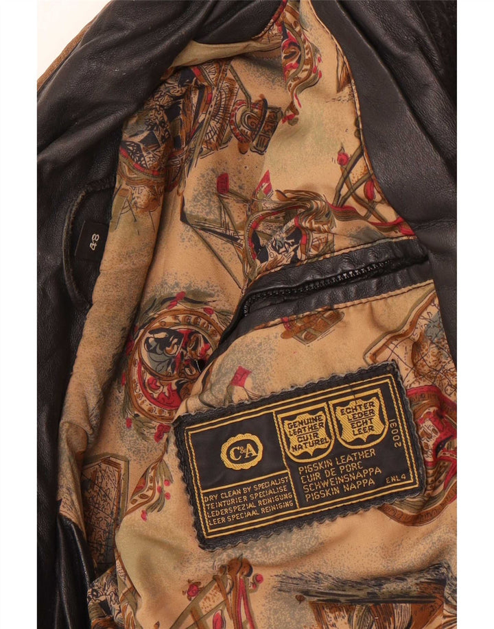 Jachetă Bomber din piele pentru bărbați C&A EU 48 Medium Black