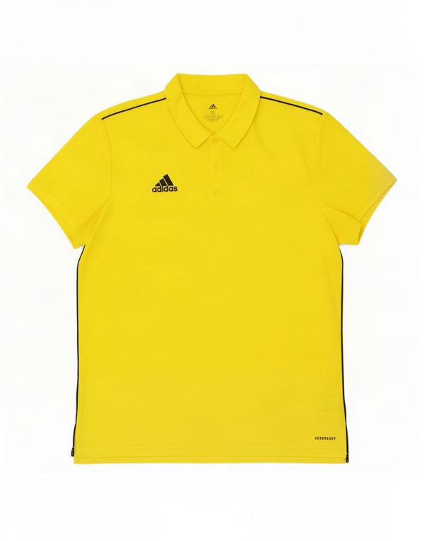 Polo Adidas Aeroready da uomo XL in poliestere giallo