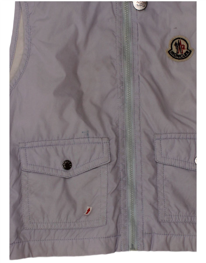 Gilet con cappuccio Moncler per ragazzi 2-3 anni in poliammide blu