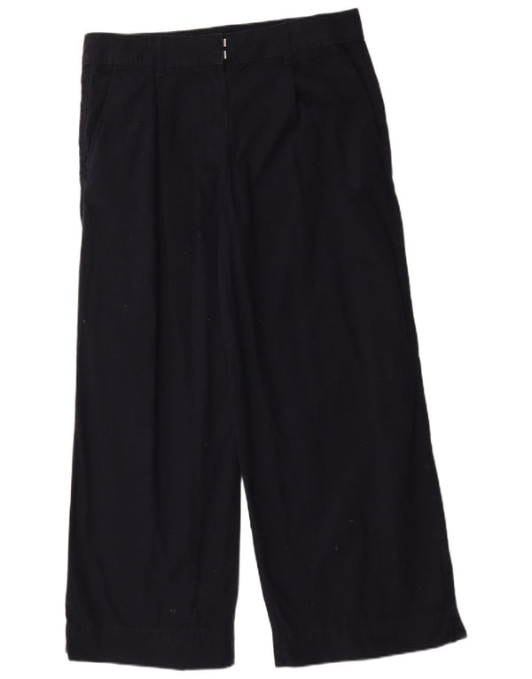 Marks & Spencer Womens Casual Trousers UK 16 Large W36 L28 Navy Blue