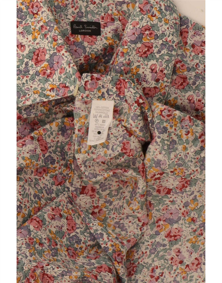 Paul Smith Mens Formal Shirt Size 42 16 1/2 Large Multicoloured Floral