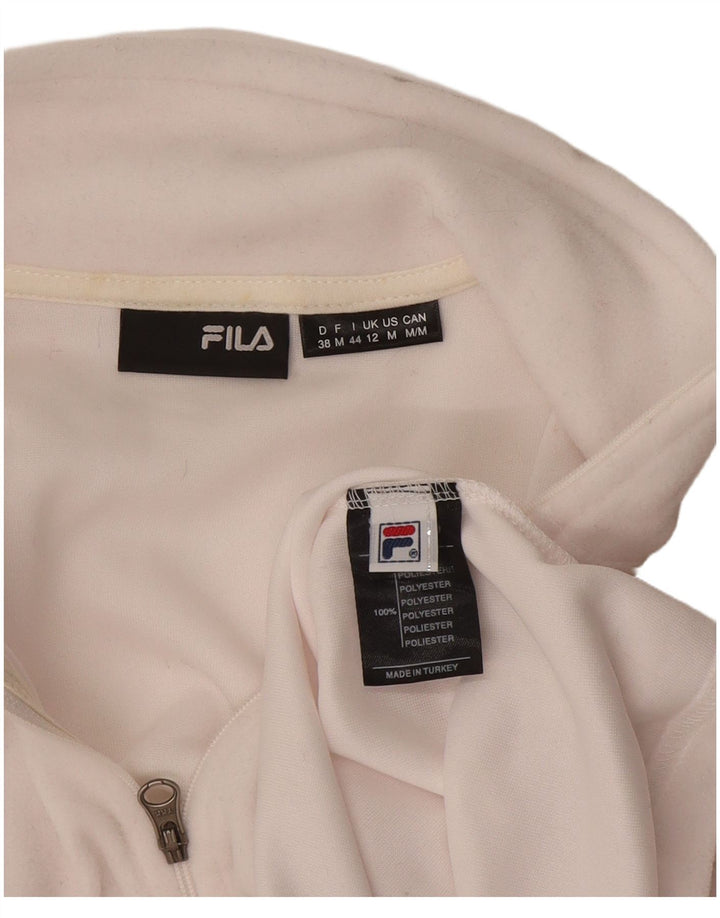 Giacca in pile da donna Fila UK 12 poliestere bianco medio