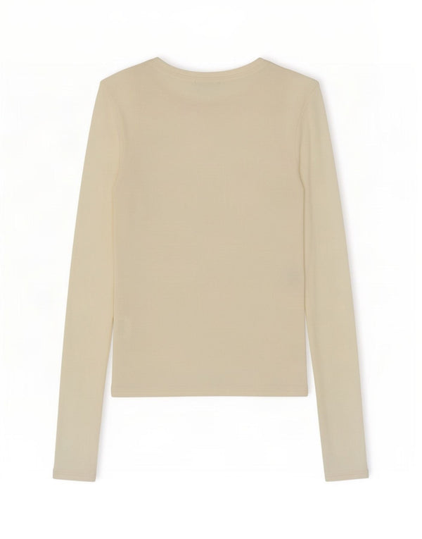 Zara γυναικείο τοπ μακρυμάνικο UK 8 Small White Modal