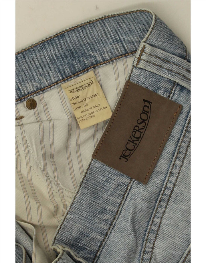 Jeckerson Womens Straight Jeans W36 L30 Blue Cotton