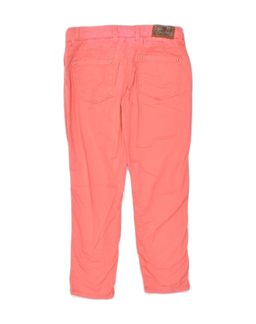 GAUDI Womens Tapered Cropped Trousers IT 42 Medium W30 L25 Pink Cotton | Vintage | Thrift | Second-Hand | Used Clothing | Messina Hembry 
