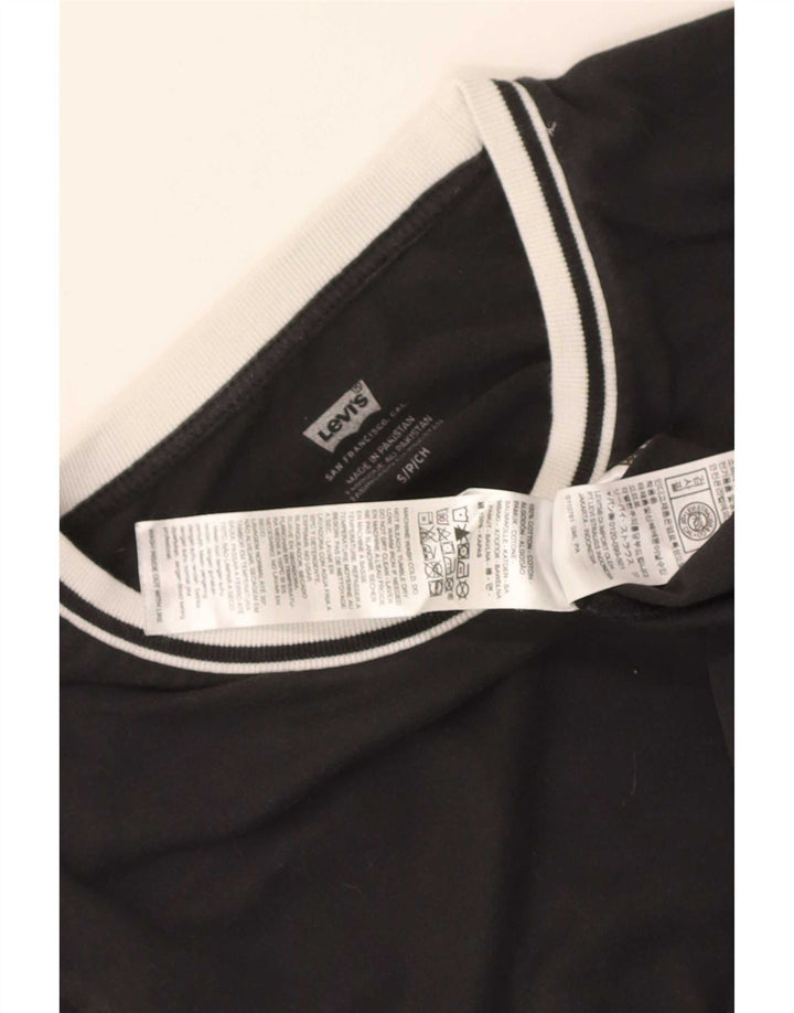 Levi's Womens T-Shirt Top UK 10 Small Black Cotton