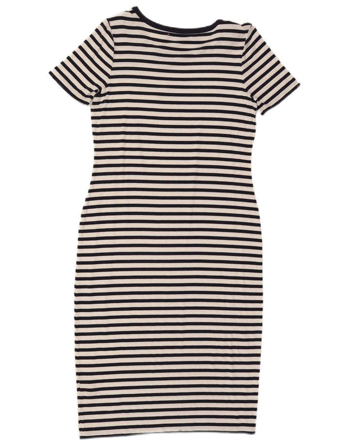 Abito tubino da donna Marks & Spencer UK 12 Viscosa a righe blu navy medio