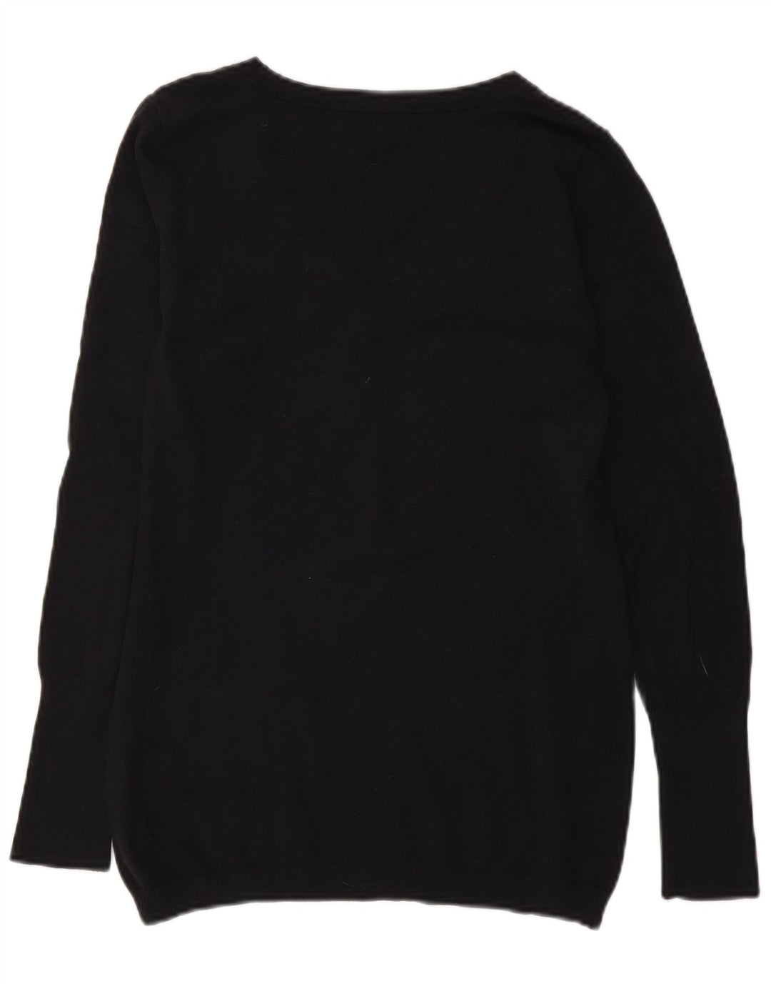 Gap maglione da donna con collo a bottoni UK 14 cotone nero medio