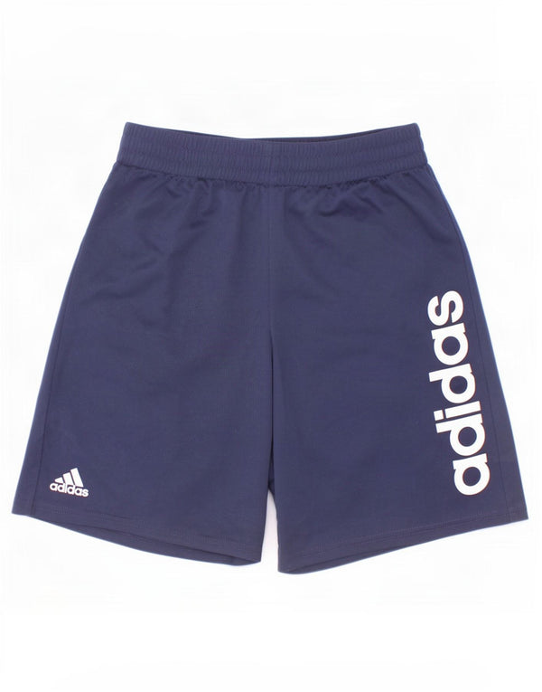 Γραφικά αθλητικά σορτς Adidas Boys 10-11 ετών Medium Navy Blue Polyester