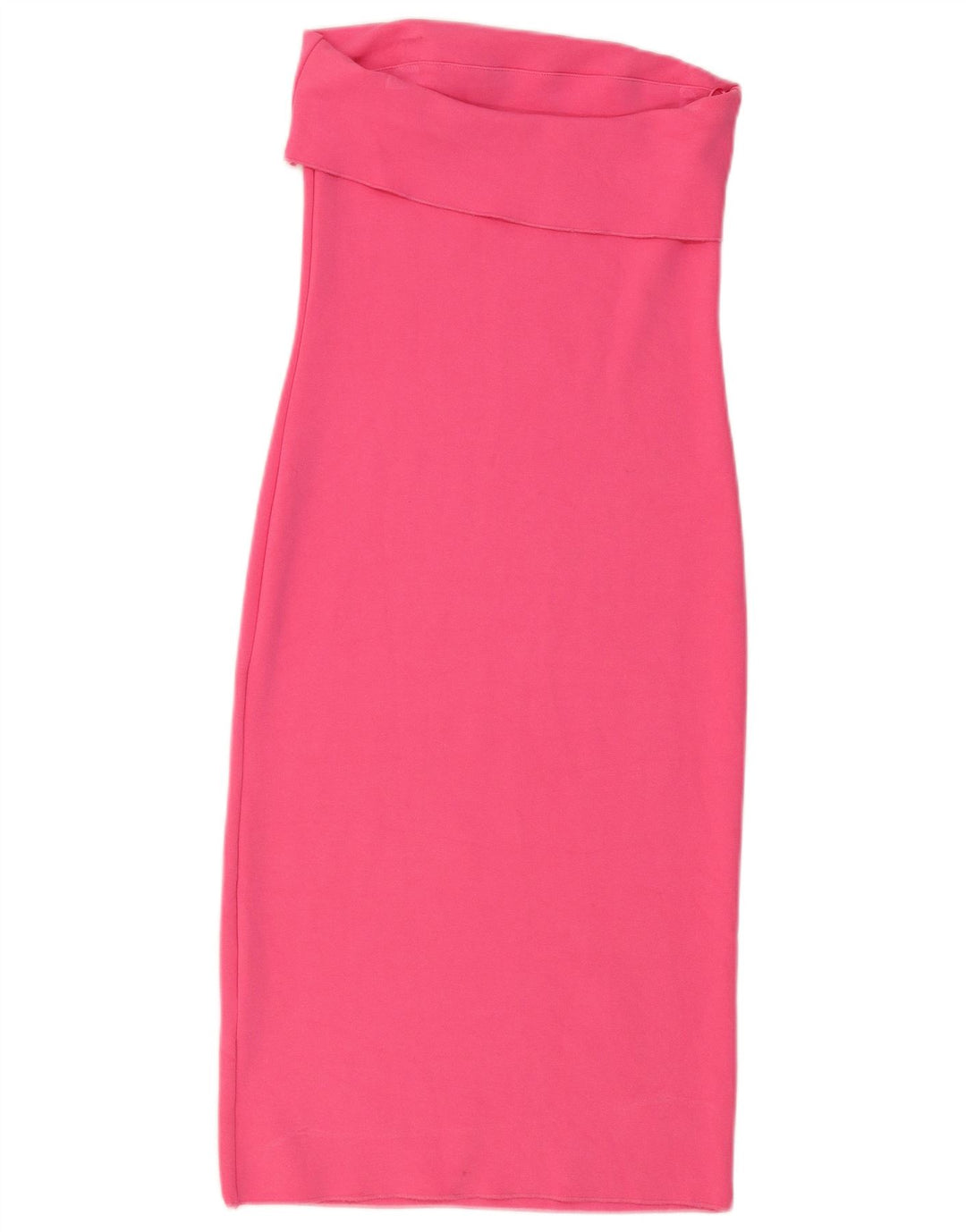 Zara Womens Strapless Dress UK 14 Large Pink Viscose