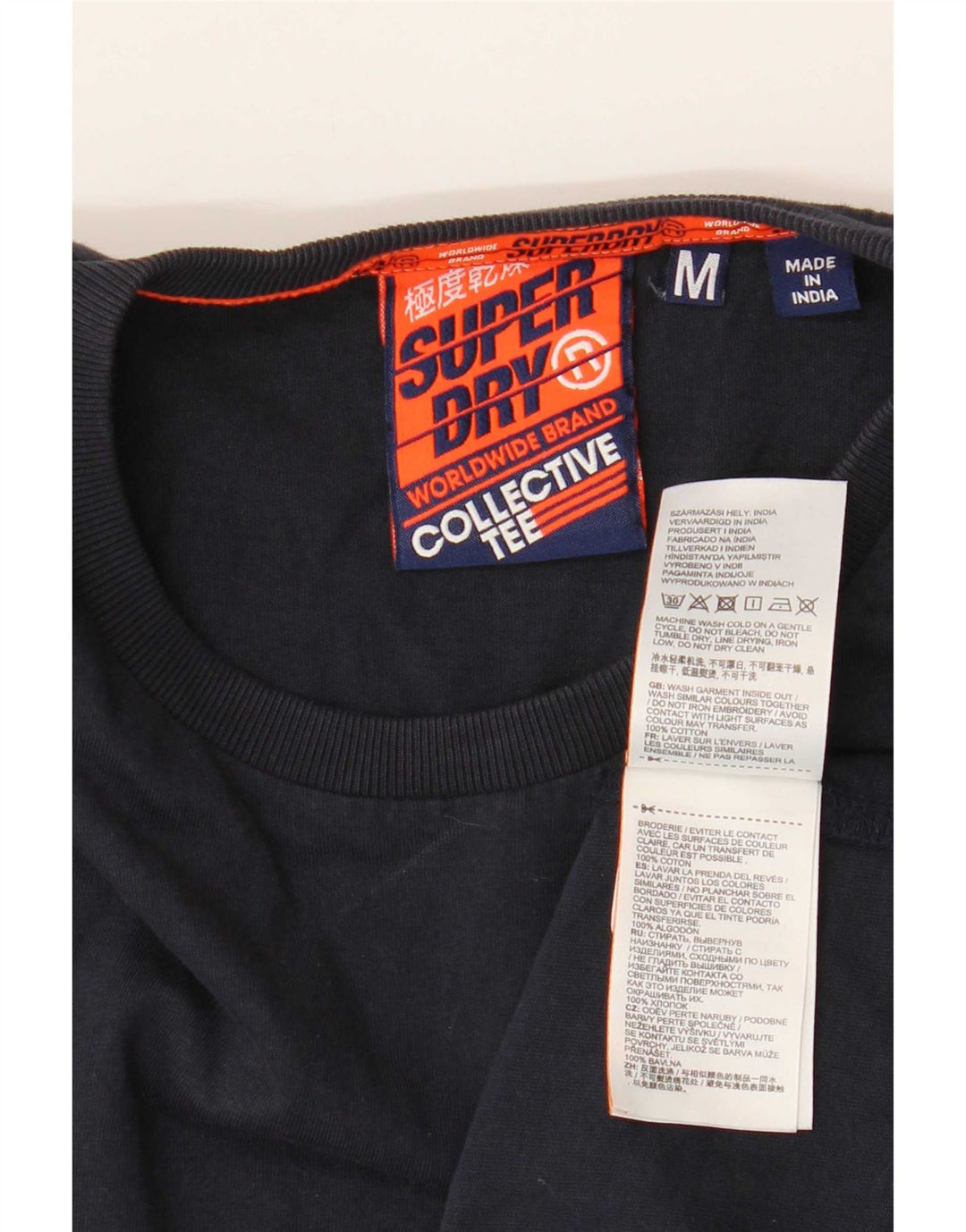 Superdry Herren T-Shirt-Oberteil aus Baumwolle in mittlerem Marineblau
