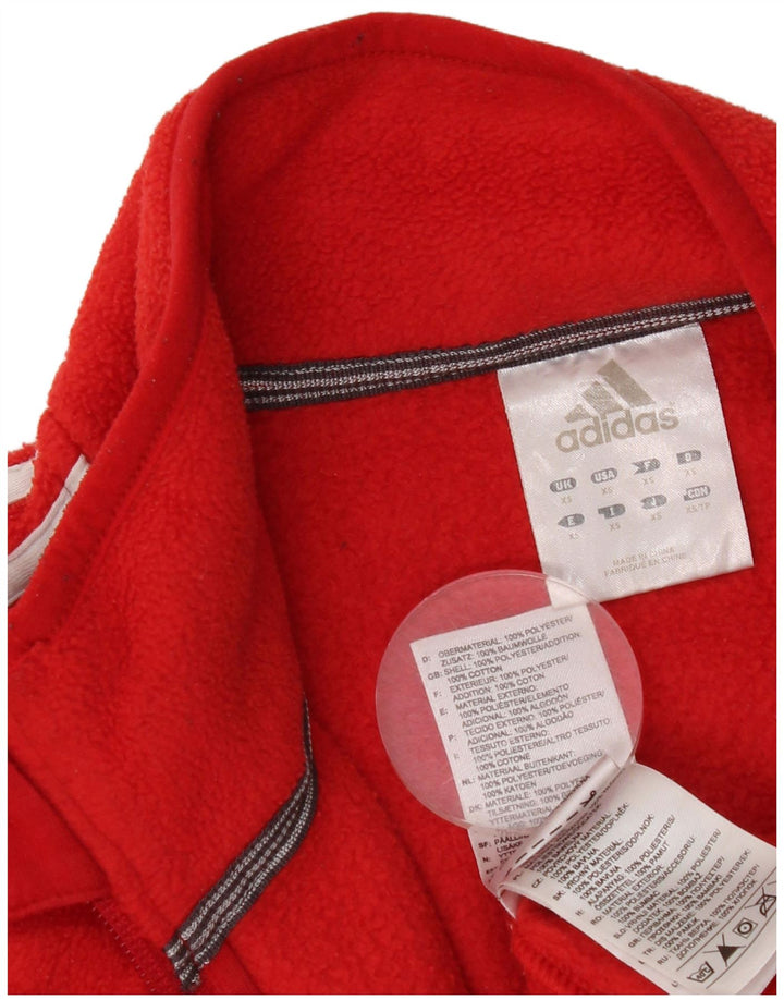 Adidas Fleecejakke til mænd UK 34 XS Rød Polyester