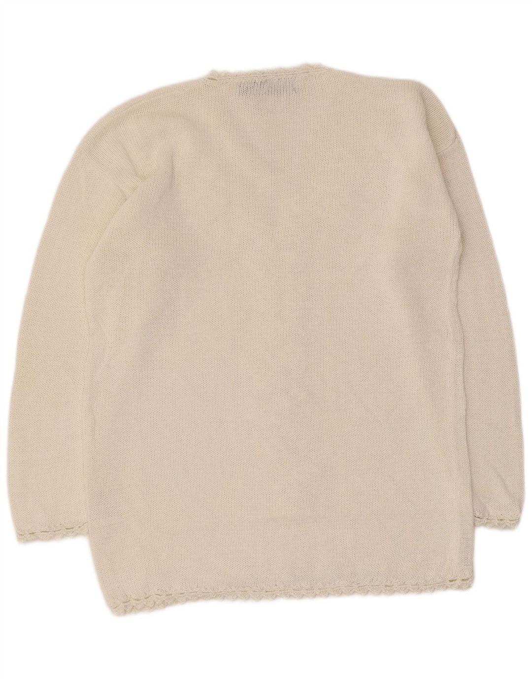 Maglione da donna con scollo a V Hannah, taglia unica, ramiè bianco