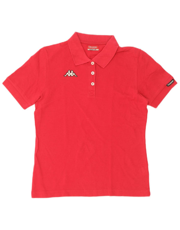 Kappa Womens Polo Shirt UK 12 Medium Pink Cotton