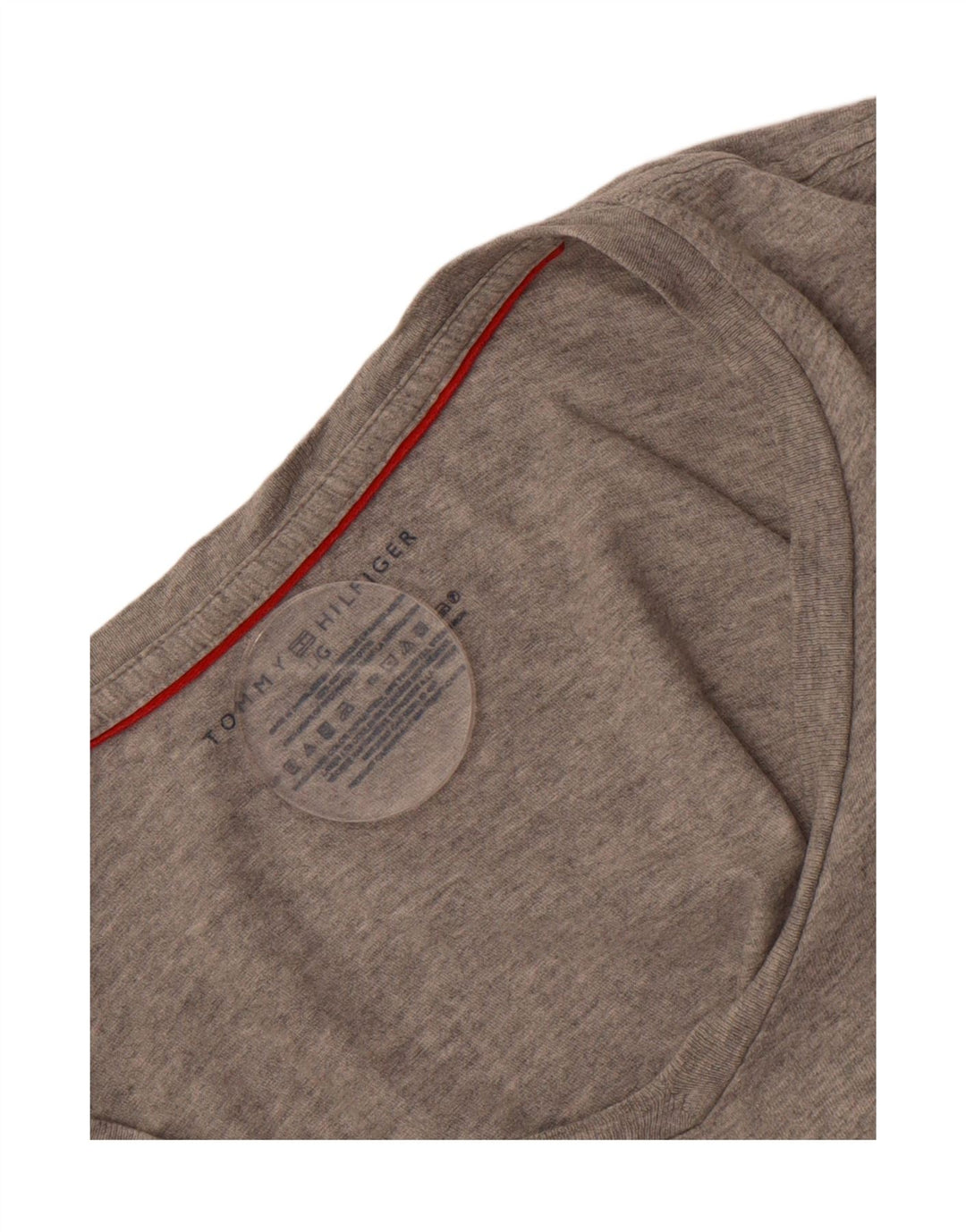 TOMMY HILFIGER Mens T-Shirt Top Large Grey Cotton Vintage Tommy Hilfiger and Second-Hand Tommy Hilfiger from Messina Hembry 