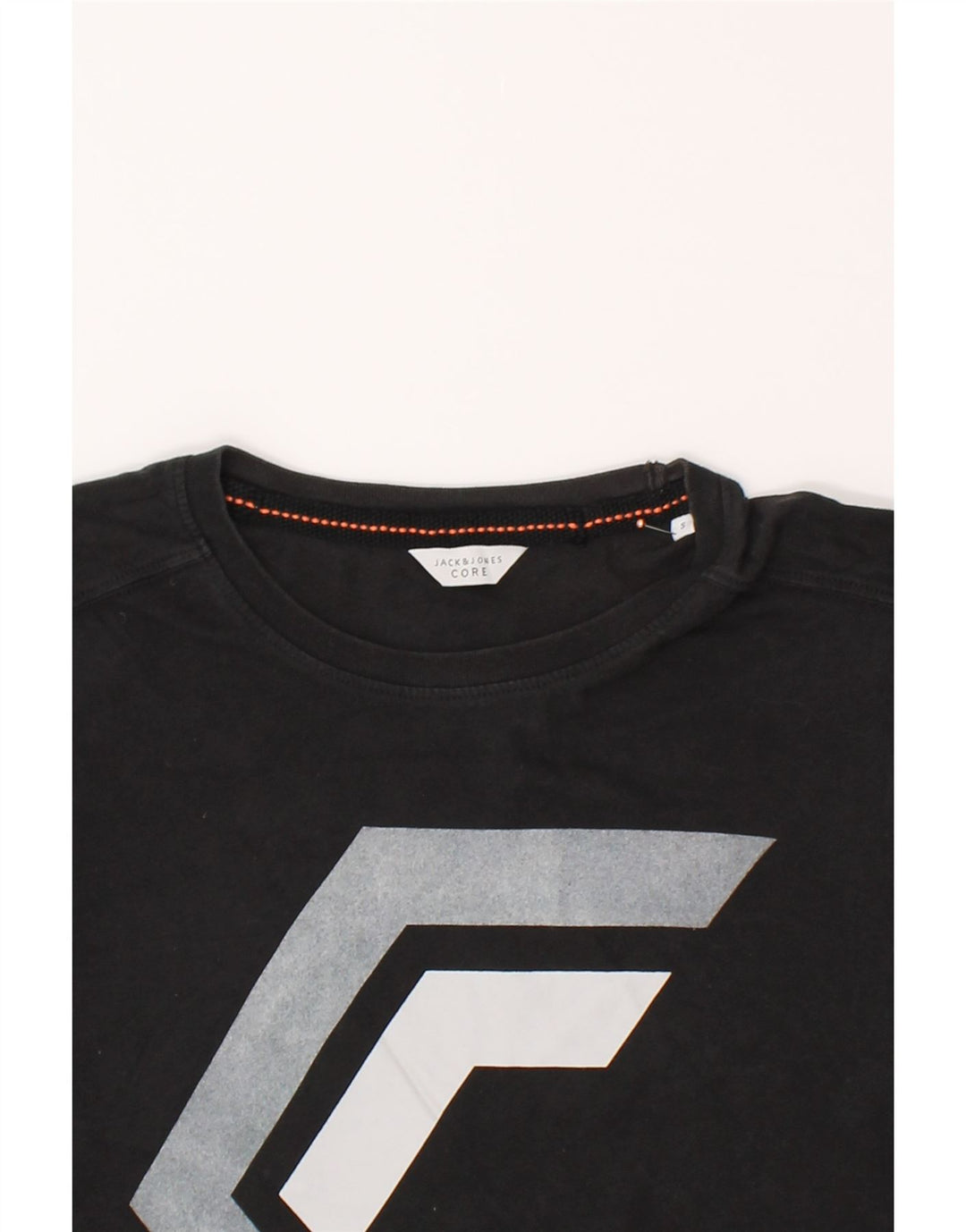 JACK & JONES Mens Graphic T-Shirt Top Small Black Cotton Vintage Jack & Jones and Second-Hand Jack & Jones from Messina Hembry 
