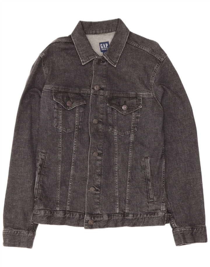 Gap Mens Denim Jacket UK 34 XS Grey Cotton