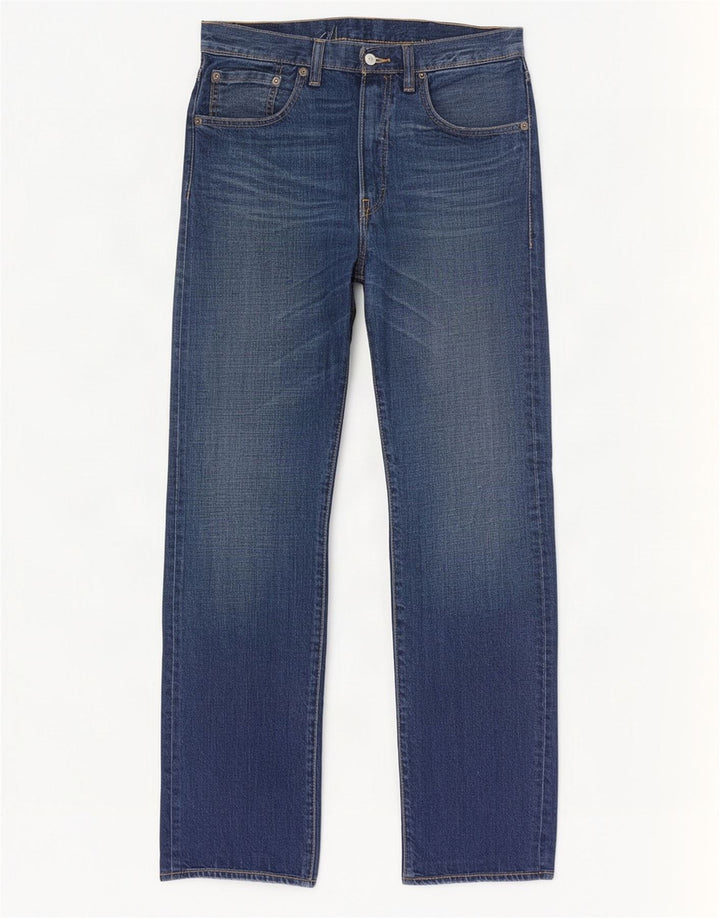 Levi's Herre 501 Straight Jeans W32 L32 Marineblå Bomuld
