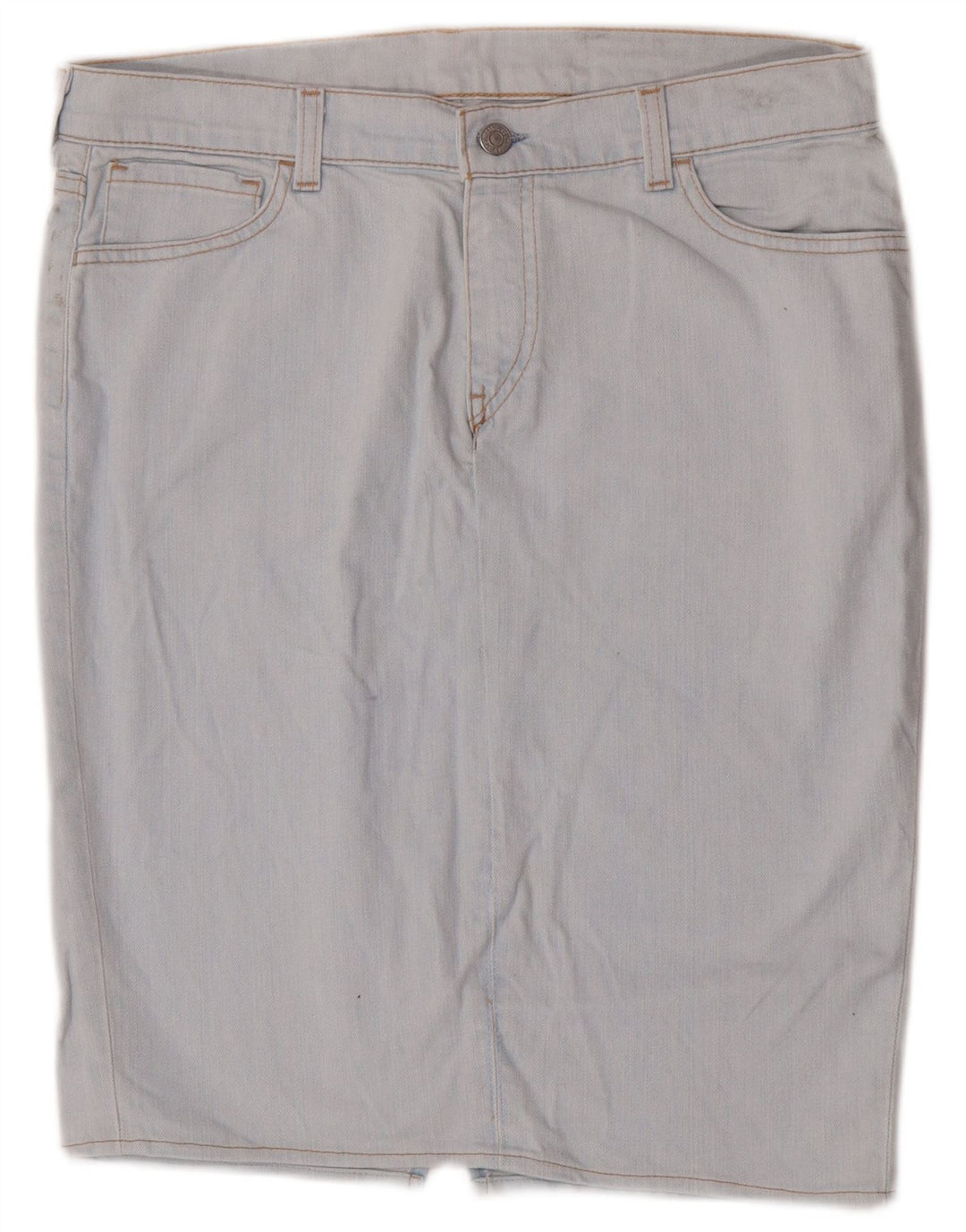 Levi's Damen-Jeansrock, W32, groß, aus blauer Baumwolle