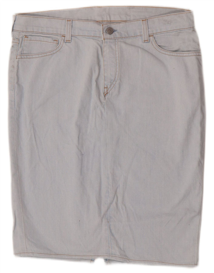 Levi's Damen-Jeansrock, W32, groß, aus blauer Baumwolle