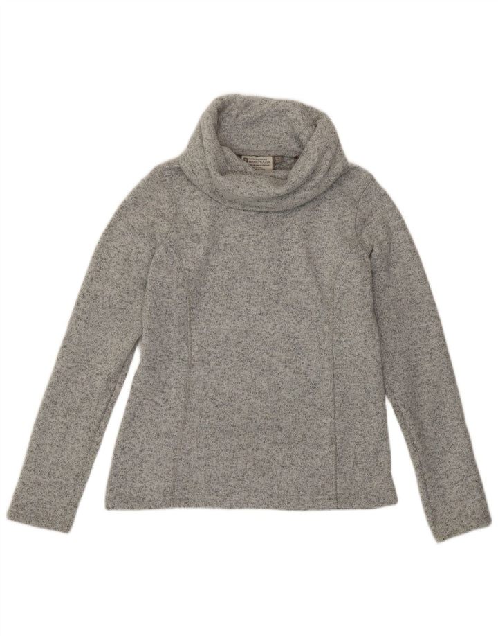 Mountain Warehouse Womens Roll Neck Jumper Sweater UK 10 Small Grey Flecked