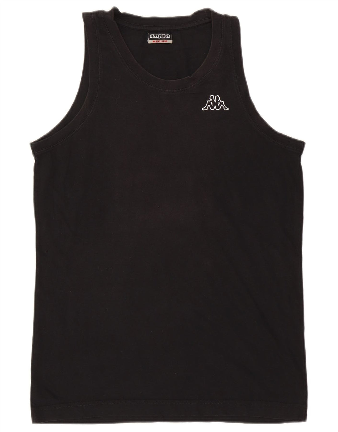 Kappa Mens Vest Top Medium Black Cotton
