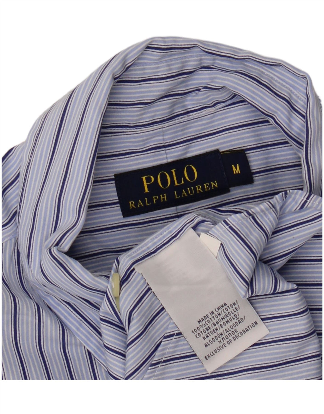 Koszula męska Polo Ralph Lauren, bawełniana w średnie niebieskie paski