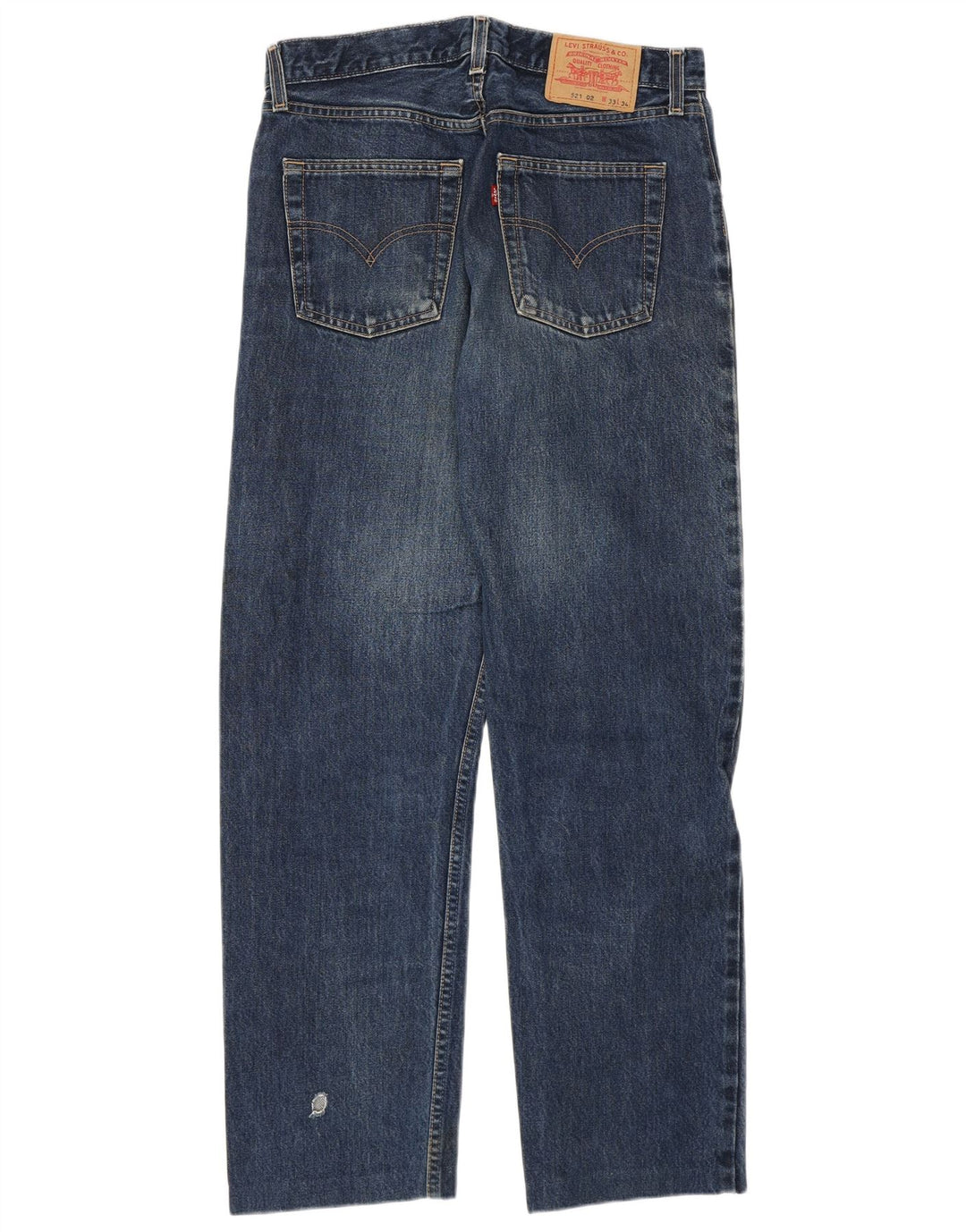 Levi's Mens 521 Straight Jeans W33 L29 Blue Cotton