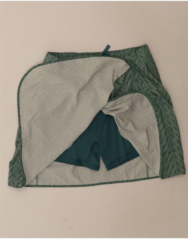 Patagonia Womens Skort UK 18 XL Verde Chevron Poliestere
